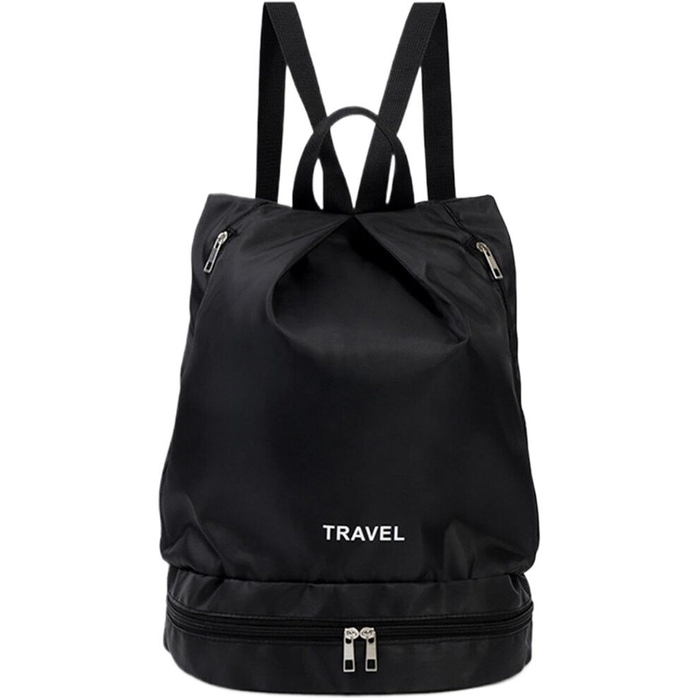 (S, Black) Waterproof Dry Bag Backpack | Gym Sack Bag | Pool Beach Gear Bag, Beach Pool Casual Bags, Portable Waterproof Gym Bag for Gym Camping Swimming