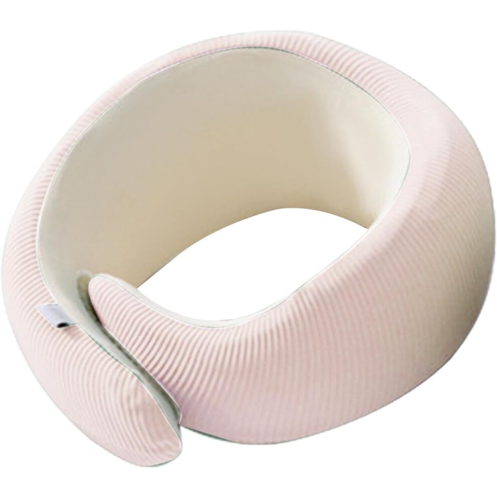 (L, ) Airplane Travel Pillow | Foam Travel Neck Pillow,Travel Neck Pillow U-Shaped Pillow Soft Airplane Neck Pillow For Planes,Car, Train, Bus Tri Pink