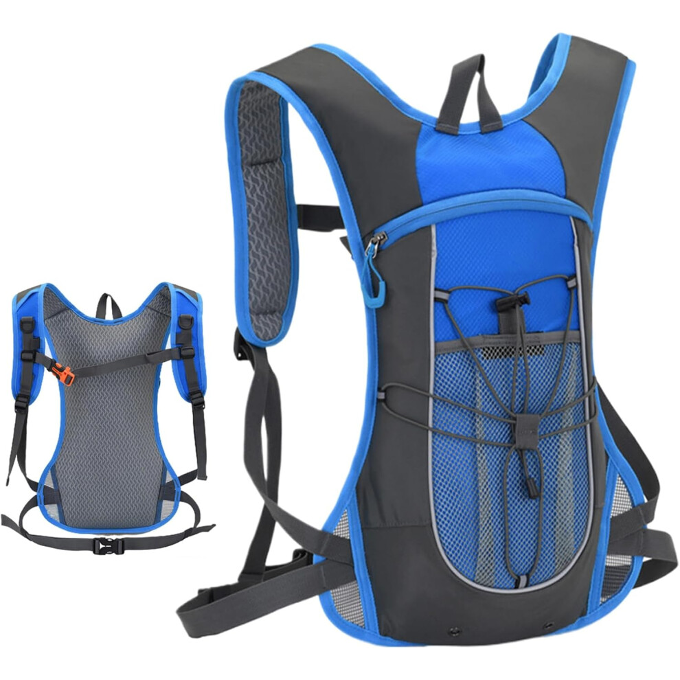 (C, Blue) Snowboarding Backpack, Running Pack for Men and Wome, Breathable Outdoor Recreation Accessories with Reflective Strips for Outdoor Mountaineering