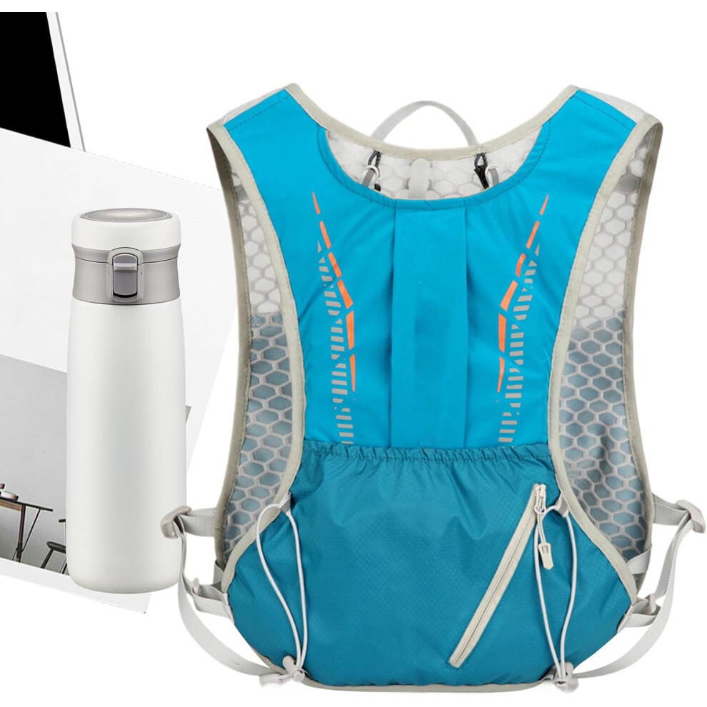 (C, Grey) Hydration Backpack, Sports Pack with Reflective Strip, Waterproof Hydration Backpack with Large Capacity for Running Camping Cycling