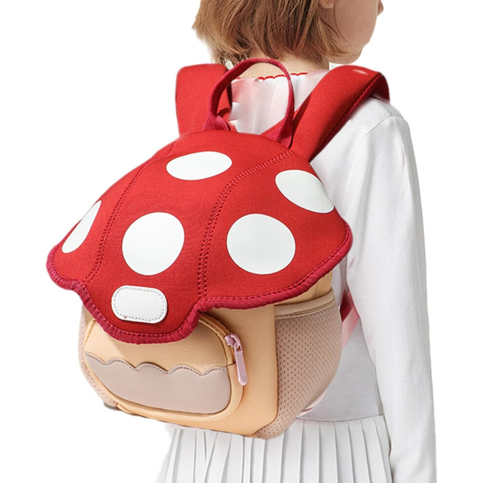 (Red) Cute Backpack for Kids,Multiple-Pocket Boys and Girls Backpack with Large Capacity - Preschoolers Aged 3-6 Outdoor Adventures Bag for Umbrella,