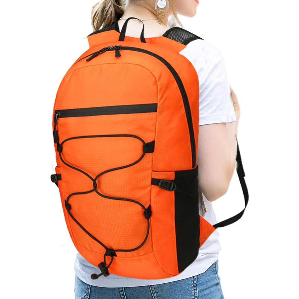 (Orange Red) Hiking Backpack,20L Portable Hiking Pack For Men | Versatile Adults Sports Backpack, Outdoor Travel Daypack, Mountaineering Pack For Outd Orange,Red