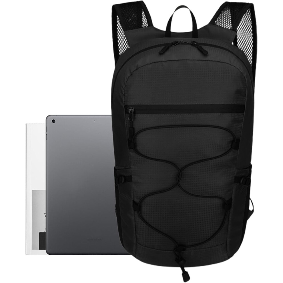 (Black) Hiking Backpack,20L Portable Hiking Pack For Men | Versatile Adults Sports Backpack, Outdoor Travel Daypack, Mountaineering Pack For Outdoor Black