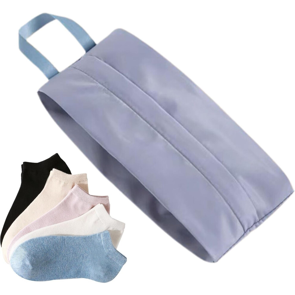 (Gray) Travel Underwear Pouch | Underwear Storage Bag with Handle | Multifunctional Cosmetic Bag for Socks, Panties, Sundries, Portable Lingerie Pouch