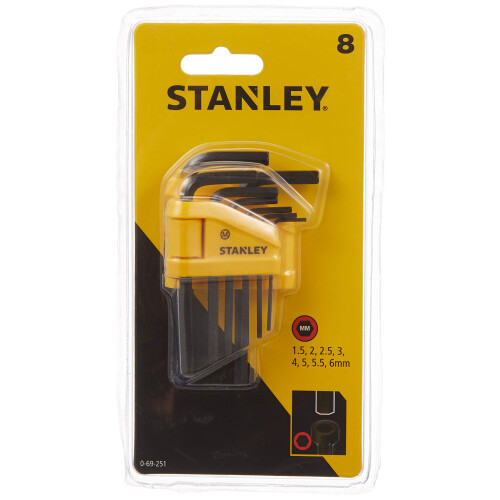 STANLEY Stanley 0-69-251 Folding Key-Set (8-piece)  Silver