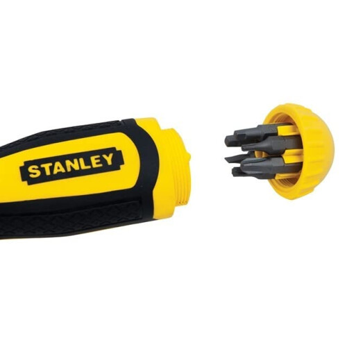 STANLEY Stanley Tools 3 Inch Multi-Bit Ratcheting Screwdriver  10 Bits  Black/yellow 2