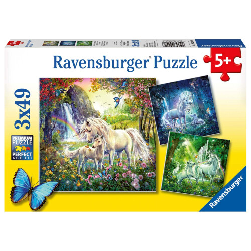Ravensburger Puzzle 3 x 49 Teile: Die Einhörner