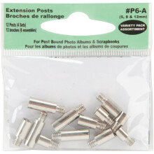 Pacote de variedade extra Pioneer P6A 5 8 postes de extenso de 12 mm (6 conjuntos) para todos os lbuns encadernados