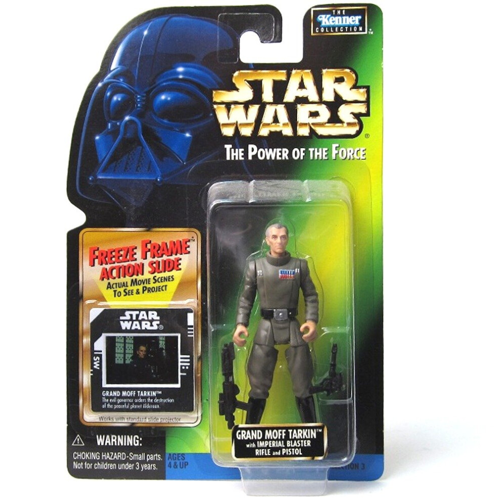 Star Wars Power Of The Force Freeze Frame Grand Moff Tarkin Action Figure 3.75 Inches Green