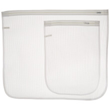 Whitmor Zippered Mesh Wash Bags - White (2 Piece Set)