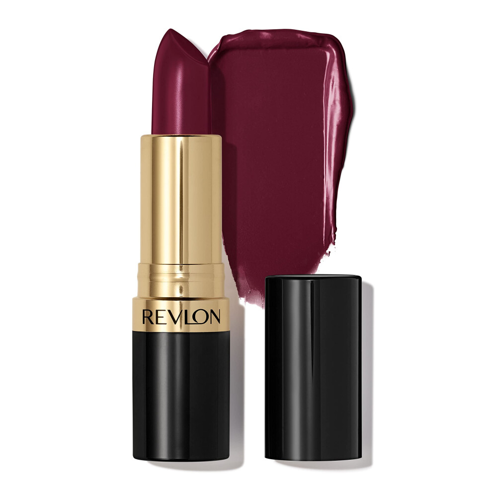 REVLON Lipstick  Super Lustrous Lipstick  Creamy Formula For Soft  Fuller-Looking Lips  Moisturized Feel in Berries  Black Cherry (477) 0.15 oz