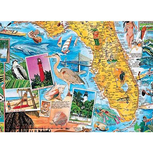 Quebra-Cabeça White Mountain Puzzles Florida - 1000 Peças 2