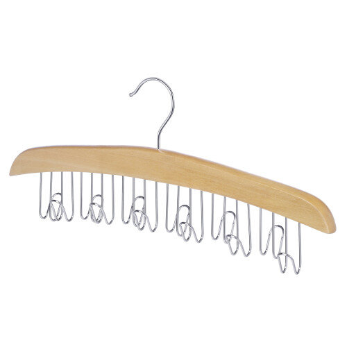 Whitmor Whitmor Wood Belt Hanger  Natural/Chrome