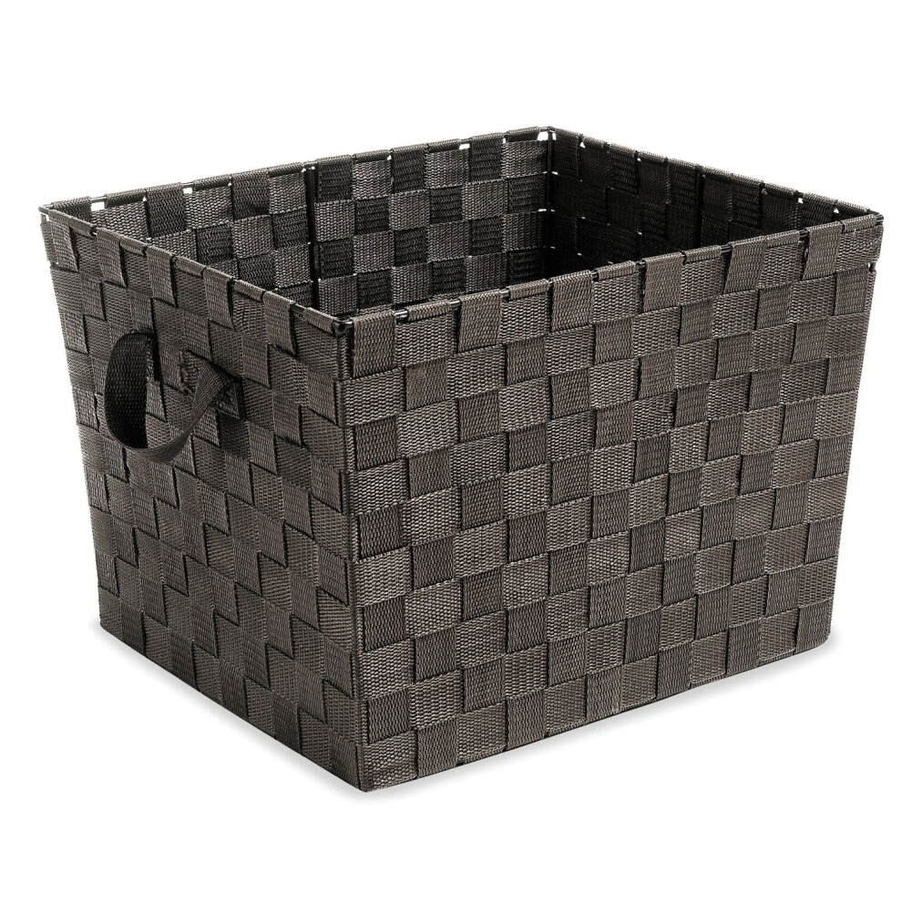 Whitmor Woven Strap Storage Tote Basket - Espresso Large