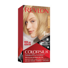 REVLON Colorsilk Beautiful Color, permanente Haarfarbe mit 3D-Gel-Technologie & Keratin, 100 % Grauabdeckung, Haarfarbe 71 Goldblond