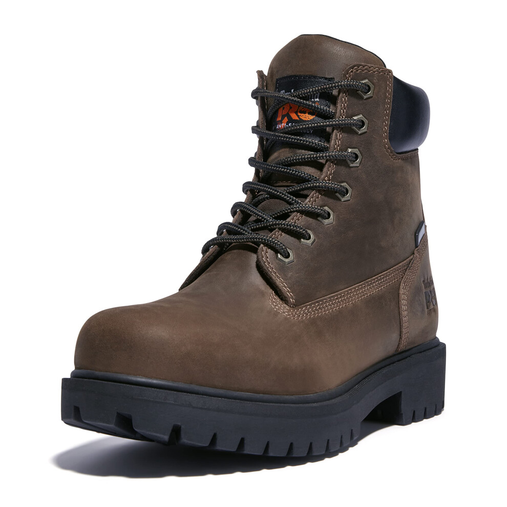 Timberland PRO Men's Direct Attach 6 Inch Steel Safety Toe Insulated Waterproof Industrial Work Boot  Brown  10 Wide