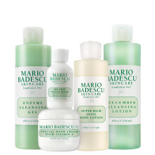Mario Badescu MB Favorites Collection  Skin Care Gift Set Includes SPF 17 Moisturizer  Enzyme Cleansing Gel  Cucumber Cleansing Lotion  Hand Cream  Bo