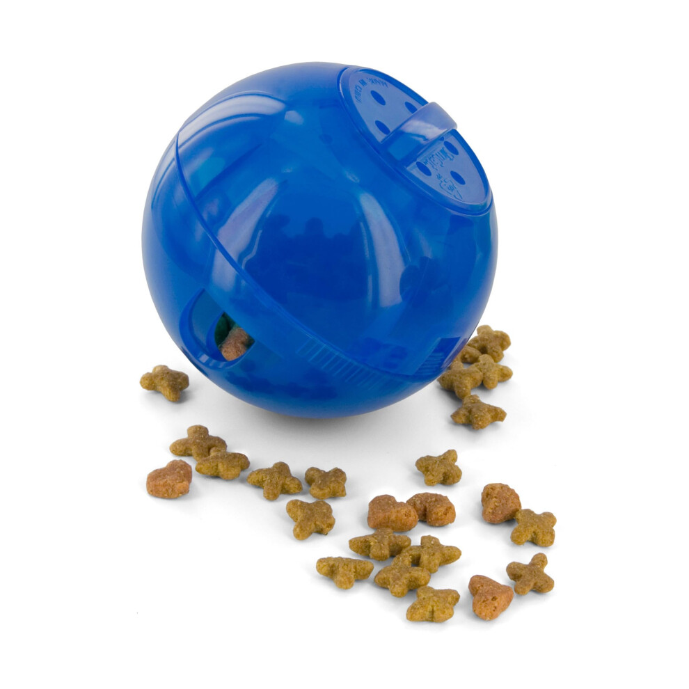 PetSafe Slimcat Slow Feeder Ball for Cats - Interactive Puzzle Game for Your Cat - Fill with Food and Treats - Great for Indoor Play for Kittens and A