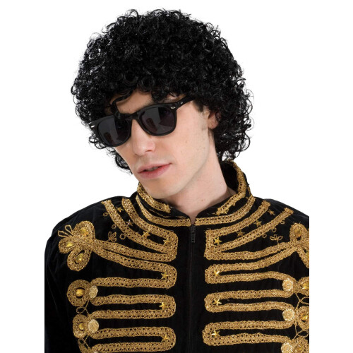 Rubies Forum Novelties ανδρική περούκα 80's Pop Star Afro, Μαύρη, One Size