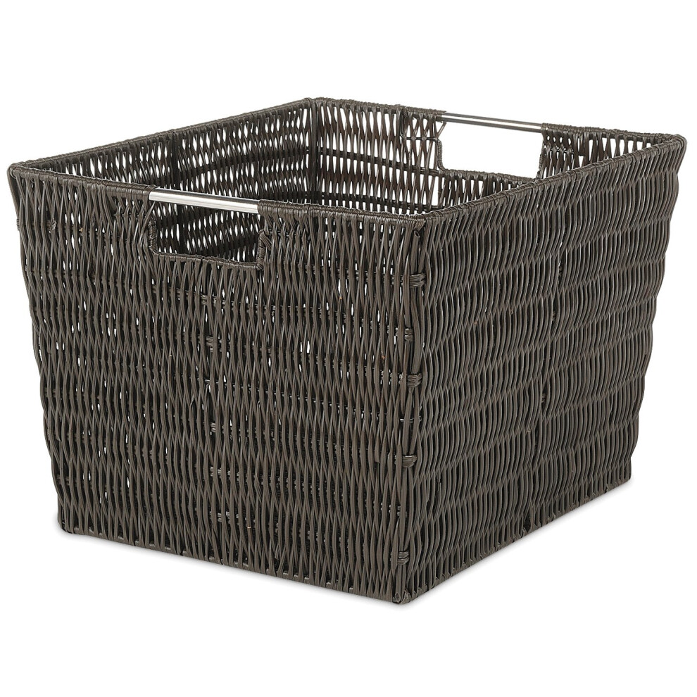 Whitmor Rattique Storage Tote Basket - Espresso
