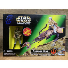Star Wars - Power of the Force - Speeder Bike met Prinses Leia Organa in Endor Outfit