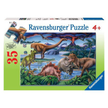 Ravensburger Ihrisko s dinosaurami - 35-dielna skladacka pre deti - ka d dielik je jedinecn , dieliky do seba perfektne zapadaj