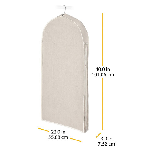 Whitmor Whitmor Zippered Garment Bag Natural Linen  Large 1