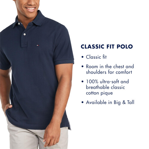 Tommy Hilfiger Polo Classico Tommy Hilfiger Uomo, Rosso Regale X Grande 2