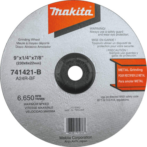 Makita Makita 741421-B-10 Roda de moagem de 9 polegadas 10 1