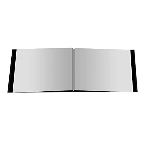 Pioneer 5 Inch by 7 Inch Postbound Fabric Frame Front Memory Book Deep Black 2