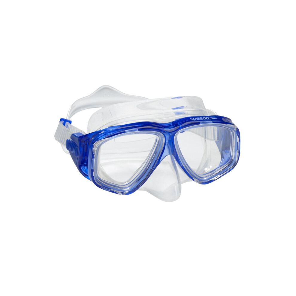 Masque de plong  e Speedo unisexe pour adulte, antibu  e, avec cache-nez, s  rie Adventure M, bleu, taille unique