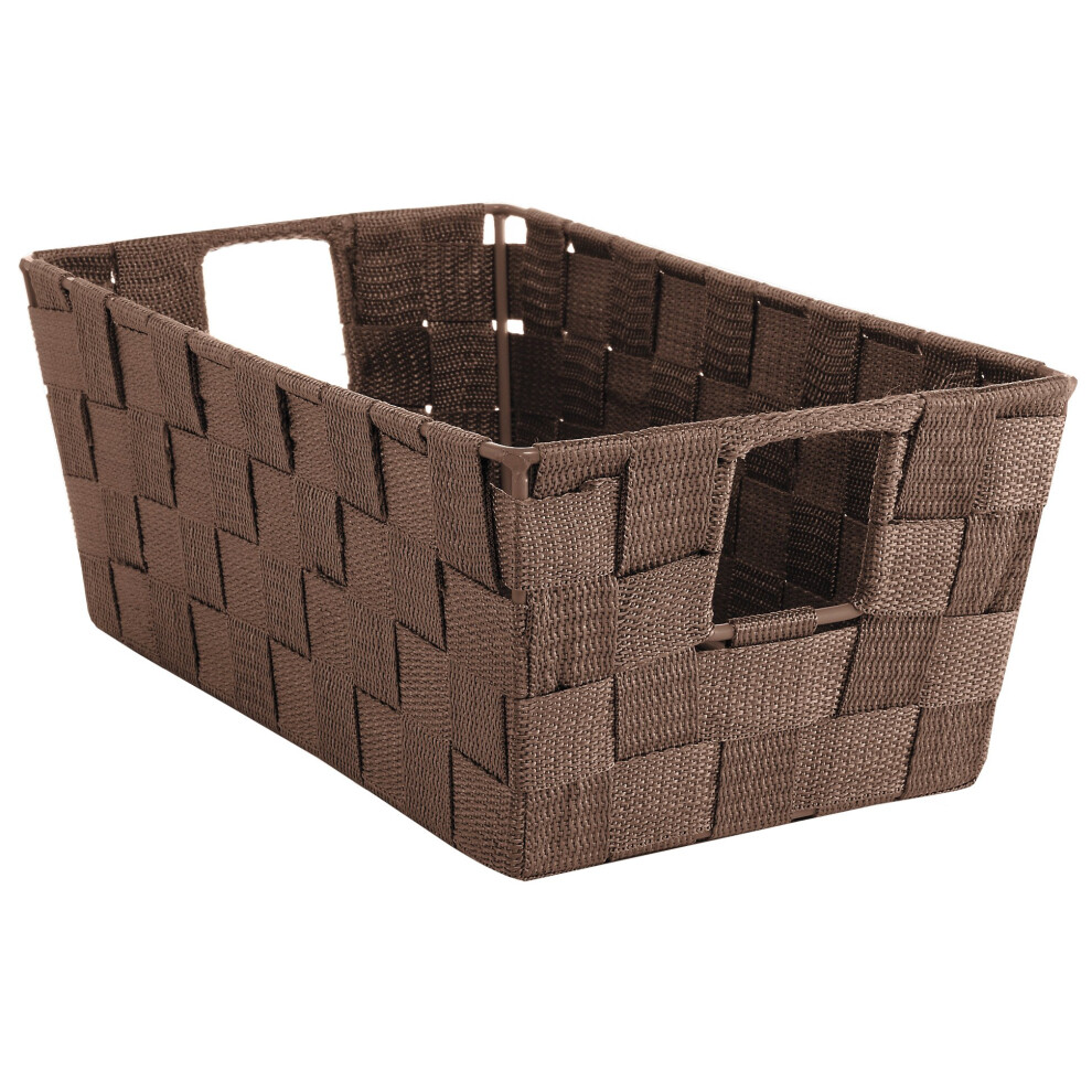 Whitmor Woven Strap Small Storage Tote Java