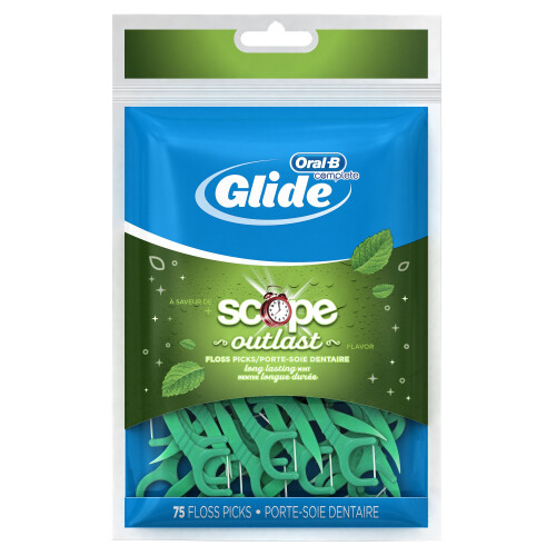 Oral-B Oral B Glide Floss Picks Plusx 40mm Mint - Långvarig 75 st
