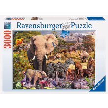 Ravensburger Παζλ Αφρικανική Ζωική Κόσμος 3000 Τεμαχίων για Ενήλικες - 17037
