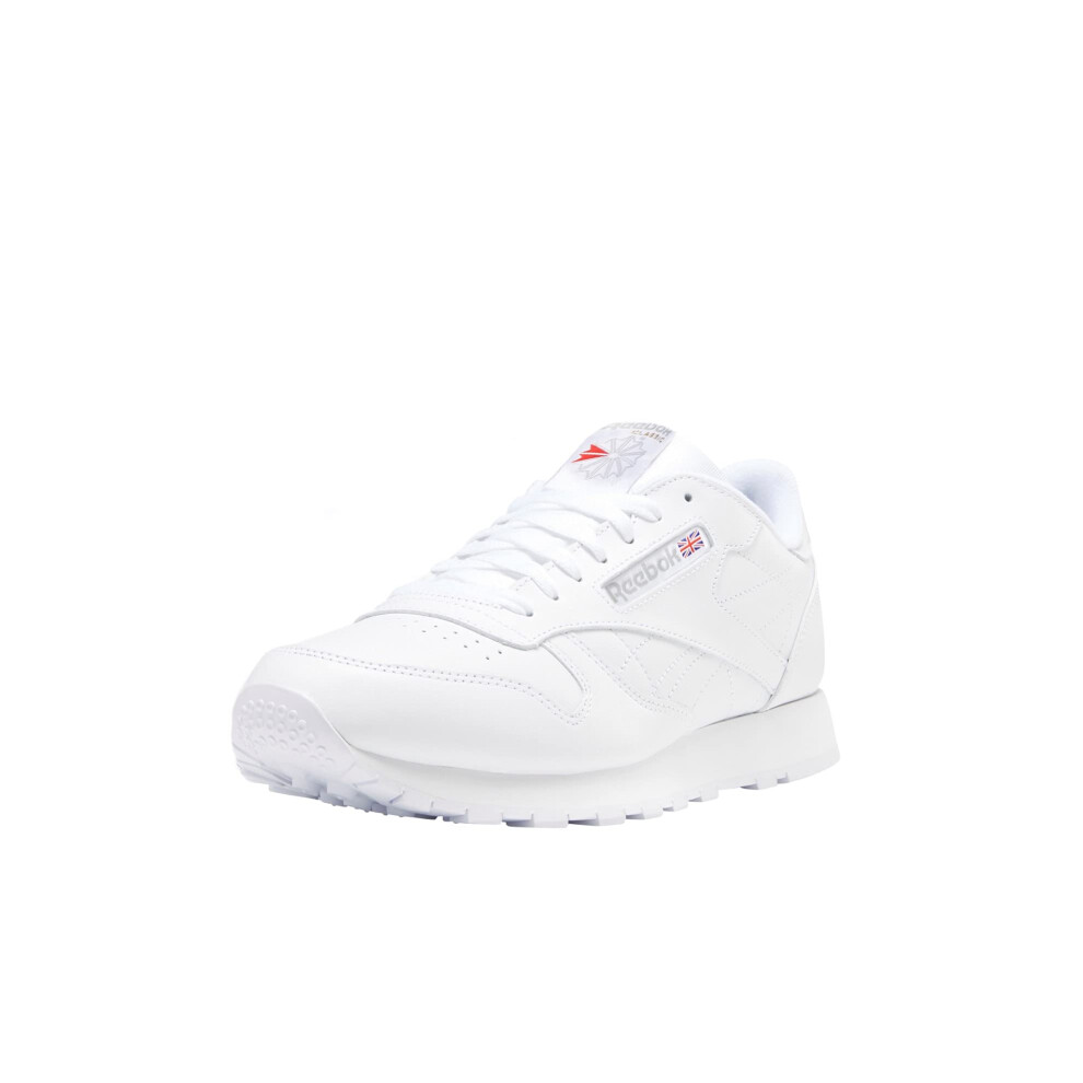 Reebok Men's Classic Leather Sneaker  US-White/White/LT Grey  10.5