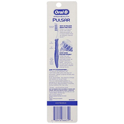 Oral-B Oral-B Pulsar Μεσαία Οδοντόβουρτσα, 1-Τεμάχιο (Πακέτο 3) Χρώματα Μπορεί να Διαφέρουν 1