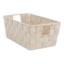 Whitmor Woven Strap Small Latte Shelf Tote 1 Count (Pack of 1)