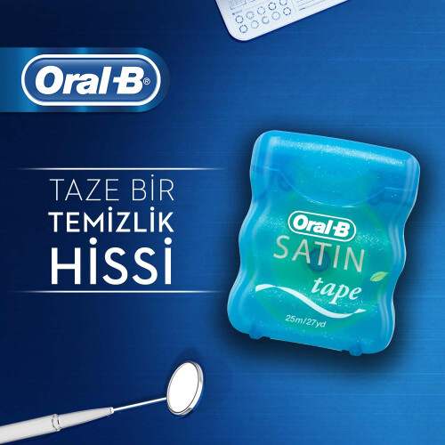 Oral-B Oral-B Satin Tape Οδοντικό νήμα με γεύση μέντας, 1 τεμάχιο (συσκευασία των 2) 1