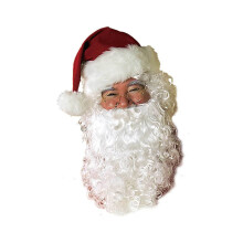 Rubie's Herren-Set Value Santa mit Bart und Percke, Wei, Einheitsgre