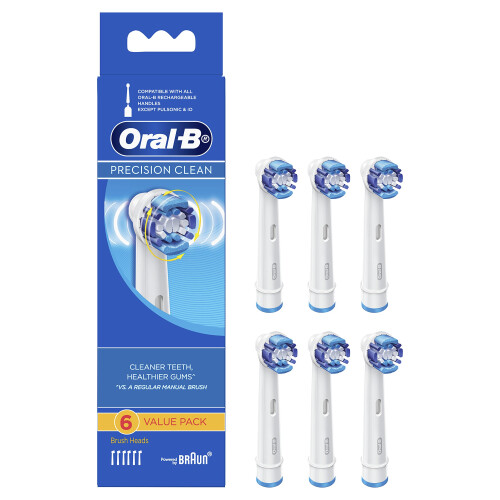 Oral-B Braun Oral-B Precision Clean Ανταλλακτικές Κεφαλές Οδοντόβουρτσας Πακέτο 6 Τεμ