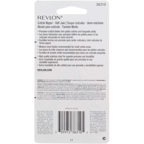 Revlon Revlon Alicates de Cutículas Half-Jaw 1 Unid (Pack de 2) - Estilo Variado 2