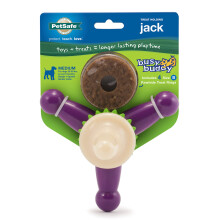 PetSafe Busy Buddy Jack - Hondenspeelgoed met traktaties - Helpt tanden te reinigen - Vanille geur voor sterke kauwers