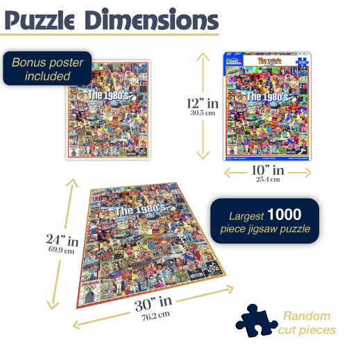 Quebra-Cabeça White Mountain Puzzles - Os Anos 80 - 1000 Peças 2