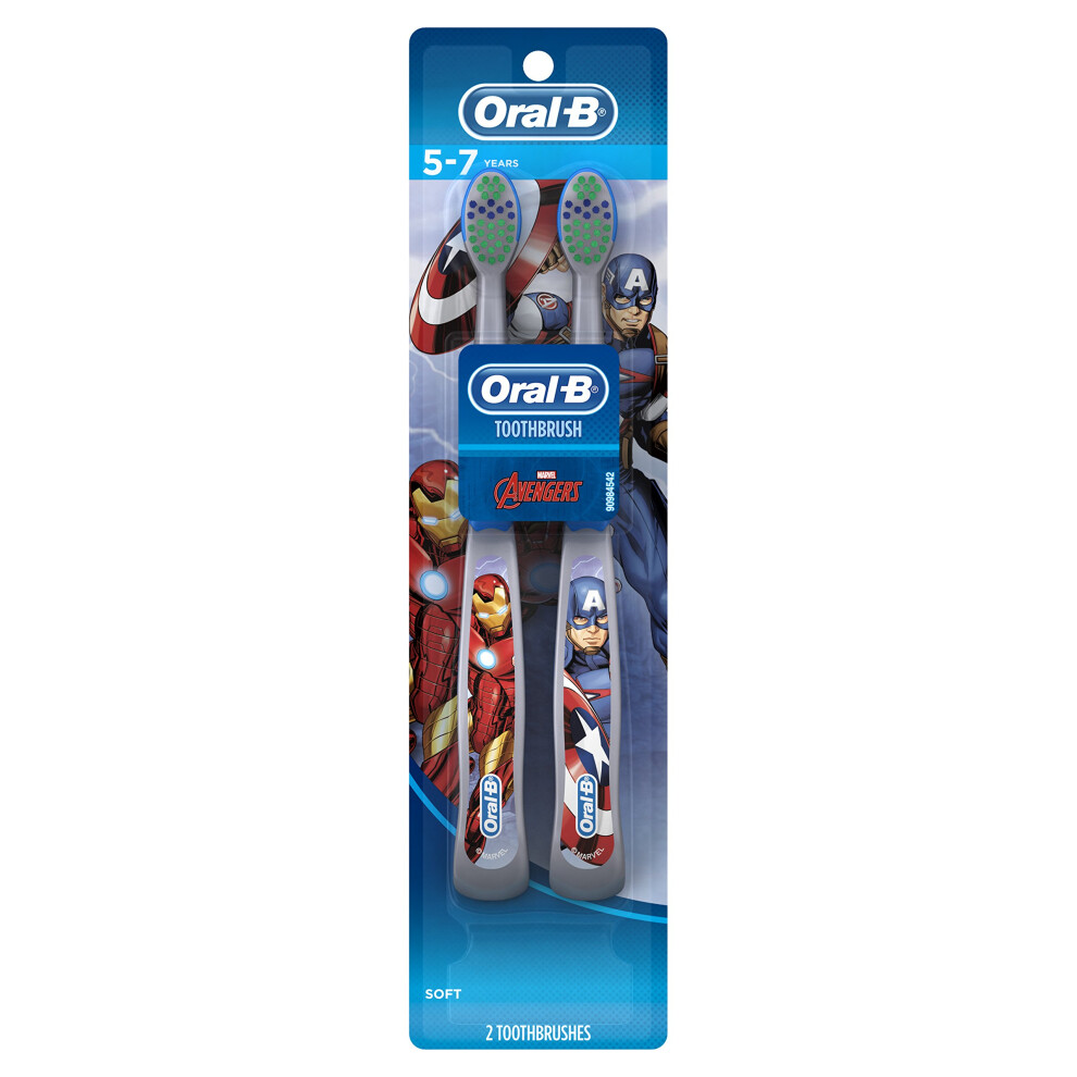 Oral-B Pro-Health Stages Avengers Assemble Toothbrushes (Soft) 5-7 Years  Twin Pack-image-OPC-PGS2D9P-NEW