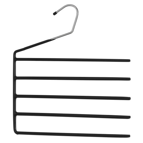 Whitmor Whitmor Deluxe 5 Tier Slack Hanger  Black & Silver