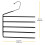Whitmor Whitmor Deluxe 5 Tier Slack Hanger  Black & Silver 2