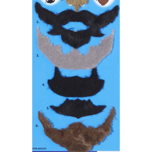Rubies Forum Novelties Self-Adhesive Beard Set (6 Styles) 1