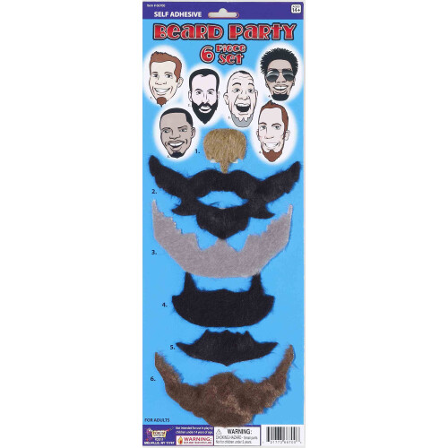 Rubies Forum Novelties Self-Adhesive Beard Set (6 Styles)