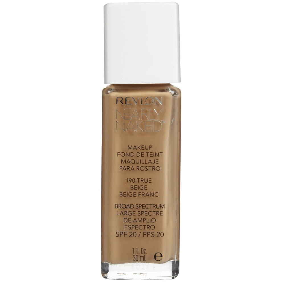 Fond De Teint Liquide Revlon Nearly Naked Large Spectre Spf 20 #190 True Beige 1 Once Liquide-image