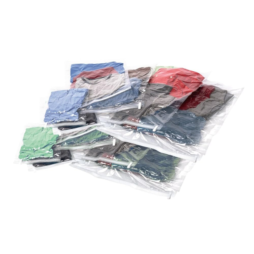 Samsonite Compression Packing Bags  Plastic  Clear  12-Piece Kit (2-Pouch/4-Carry-On/4-Large/2-X-Large
